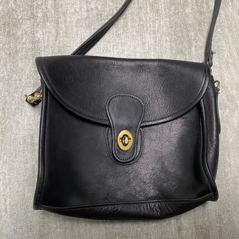 Black Leather Crossbody Bag - Picture 2 of 6